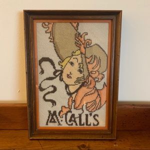 Vintage McCalls Needlepoint Framed Art